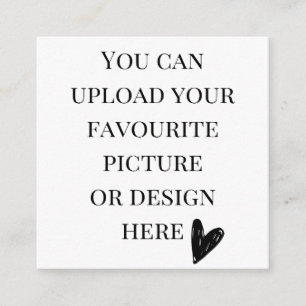 Personalise 2.5" x 2.5" enclosure card- square card