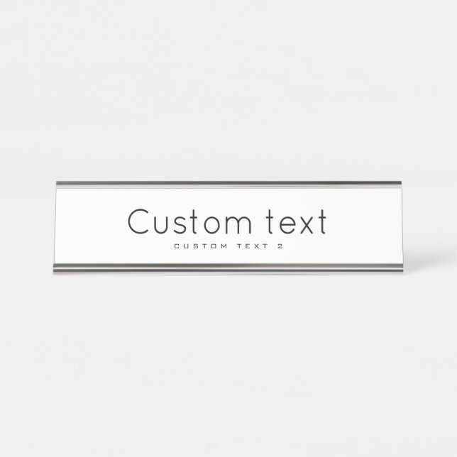 Personalise 2" x 8" desk name plate (Front)