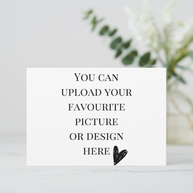 Personalise 3.5" x 5" enclosure card- landscape  card (Standing Front)