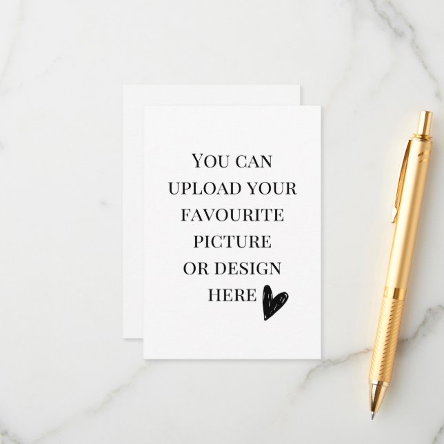 Personalise 3.5" x 5" enclosure card- portrait  card (Front/Back In Situ)
