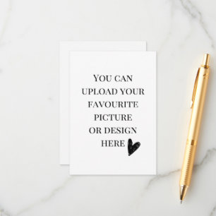 Personalise 3.5" x 5" enclosure card- portrait  card