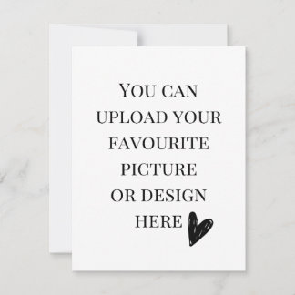 Personalise 4.25" x 5.5" note card- portrait  card