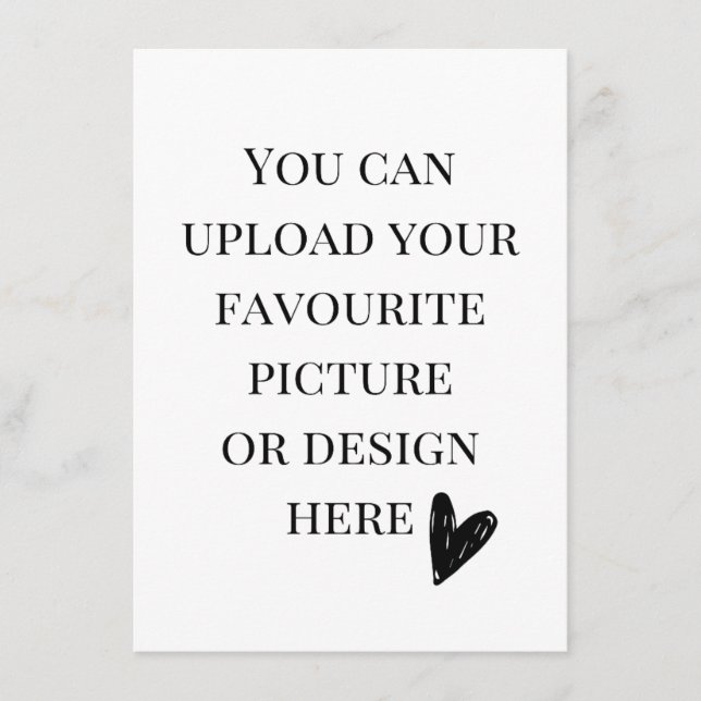 Personalise 4.5" x 6.25" enclosure card- portrait  (Front)