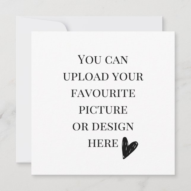 Personalise 5.25" x 5.25" note card- square card (Front)