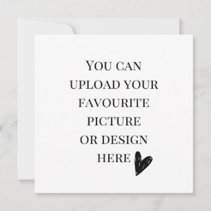 Personalise 5.25" x 5.25" note card- square card