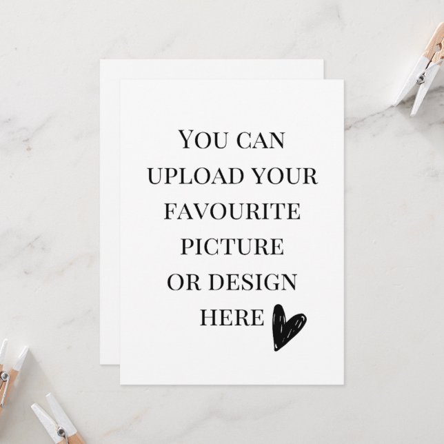 Personalise 5.5" x 7.5" enclosure card- portrait  (Front/Back In Situ)