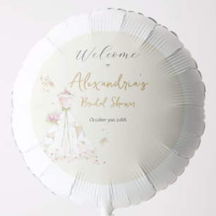Personalise Bridal Shower Dress Welcome Balloon