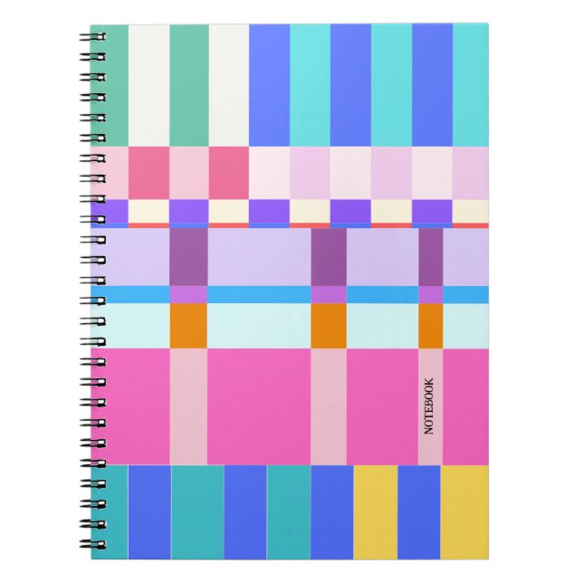 PERSONALISE: Colorful Stripes Pattern | Notebook  (Front)