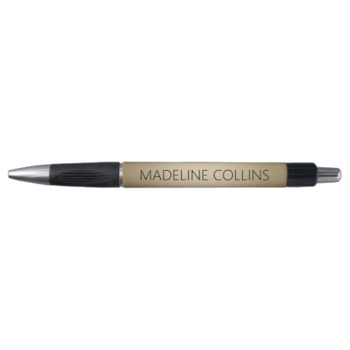Personalise company name metallic gold pen