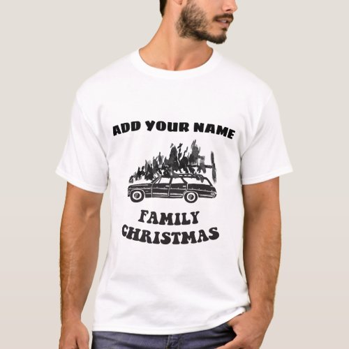 Personalise Custom Family Christmas T_Shirt