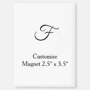 personalise custom simple 2.5" x 3.5" Rectangle Magnet
