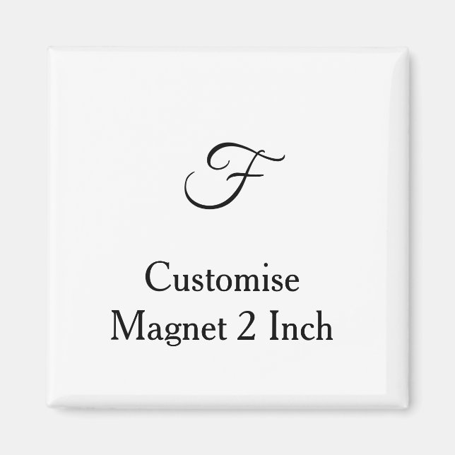 personalise custom simple 2 Inch 2 Inch Square Magnet (Front)