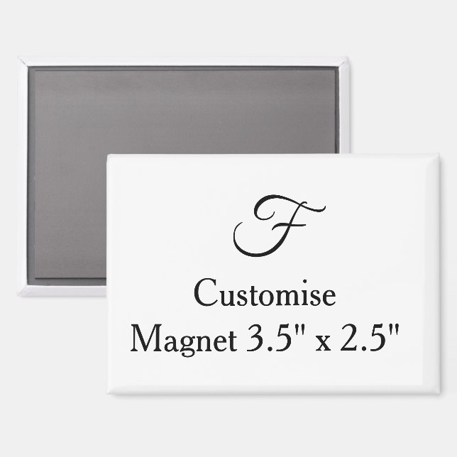 personalise custom simple 3.5" x 2.5" Rectangle  Magnet (Front/Back)