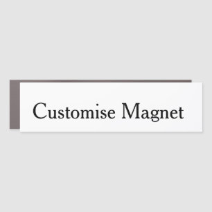 personalise custom simple 3" X 11" Traditional Bum Car Magnet