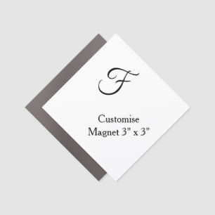 personalise custom simple 3" x 3" Diamond Car Magnet