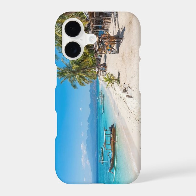 Personalise Gili Trawangan Island Paradise Beach  Case-Mate iPhone Case (Back)