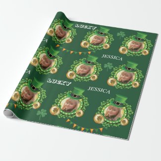 Personalise Name And Photo St. Patrick's Day Green