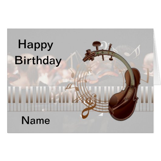 Personalise, Orchestra Card. Cards (Front Horizontal)