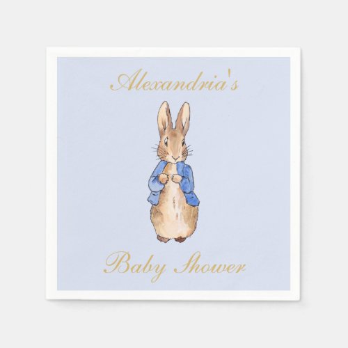 Personalise Peter the Rabbit Baby Shower Napkin