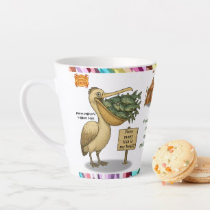 Personalise: Pierre pelican's brilliant beak Latte Mug