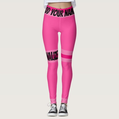 Personalise Pink two tone leggings