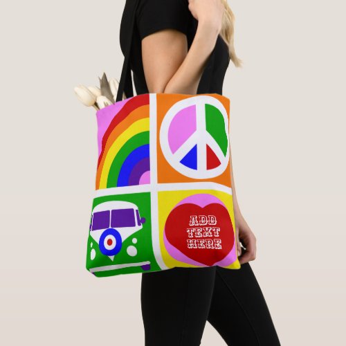 Personalise Pop Art Camper Van Life Tote Bag