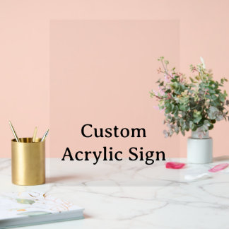 personalise simple custom 11" x 14" acrylic sign