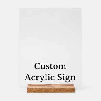 personalise simple custom 11" x 14" acrylic sign