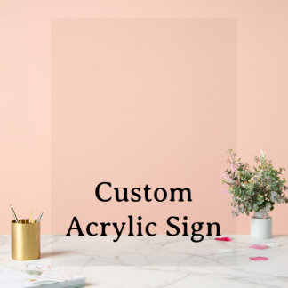 personalise simple custom 18" x 24" acrylic sign