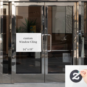 personalise simple custom 24" x 18" Landscape Window Cling