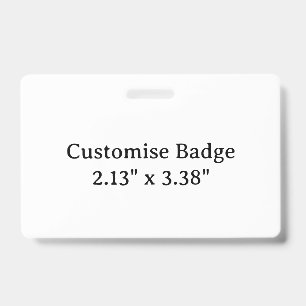 personalise simple custom 2.13" x 3.38" Horizontal Badge