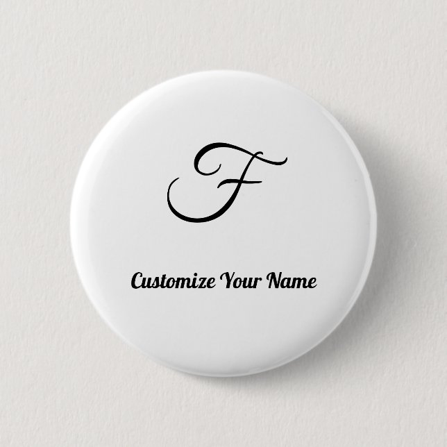  Personalise simple custom 2.25 inch Round Button (Front)