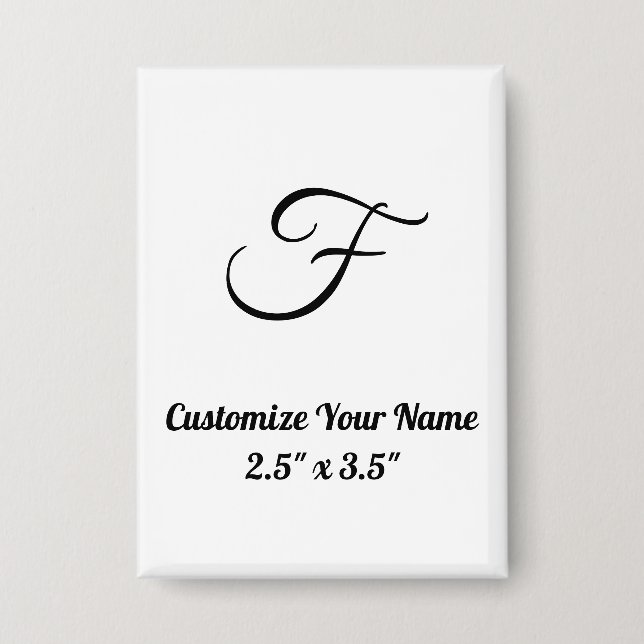  Personalise simple custom 2.5" x 3.5" Rectangle Button (Front)