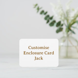 personalise simple custom 3.5" x 2.5" rounded enclosure card