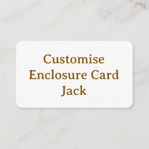 personalise simple custom 3.5" x 2" rounded enclosure card