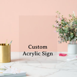 personalise simple custom 8" x 10" acrylic sign