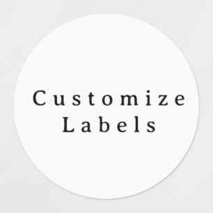 personalise simple custom Adhesive Circle Kids' Labels