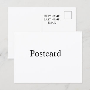 personalise simple custom Basic Semi-Gloss Holiday Postcard