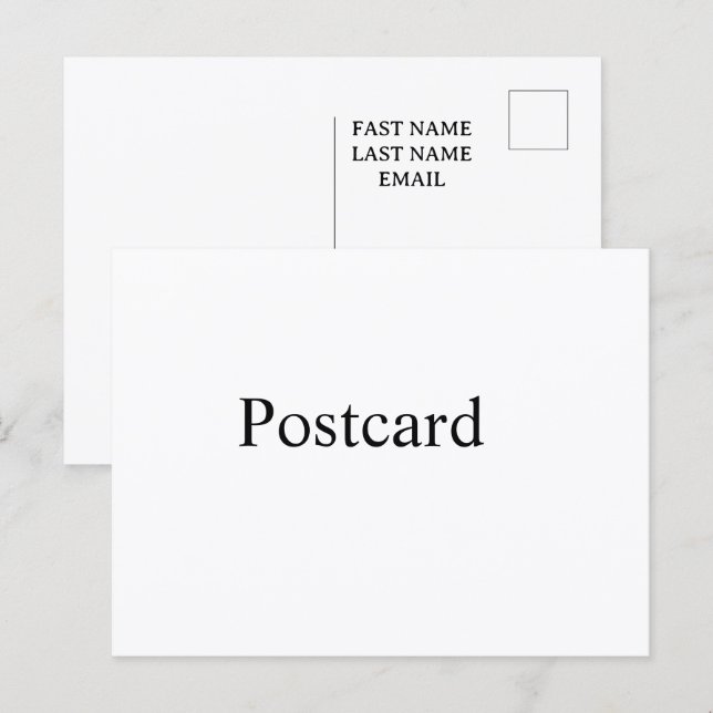 personalise simple custom Basic Semi-Gloss Holiday Postcard (Front/Back)