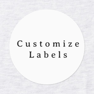 personalise simple custom Iron On Circle Kids' Labels
