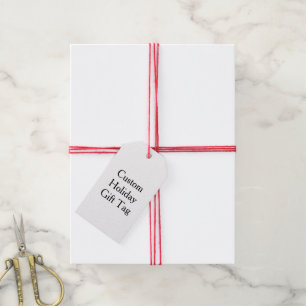 personalise simple custom Red Twine Gift Tag