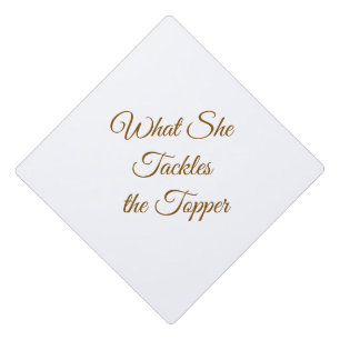 personalise simple custom university graduation cap topper
