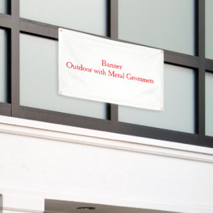 personalise simple Outdoor with Metal Grommets Banner