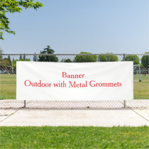 personalise simple Outdoor with Metal Grommets Banner