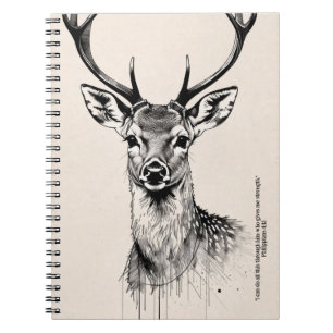 PERSONALISE: Stag with Bible Verse Prayer Notebook