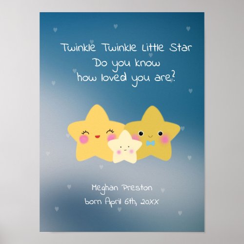Personalise Twinkle Twinkle Little Star  Poster