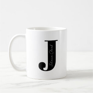 Personalise Your Name Start with Letter J Coffee Mug