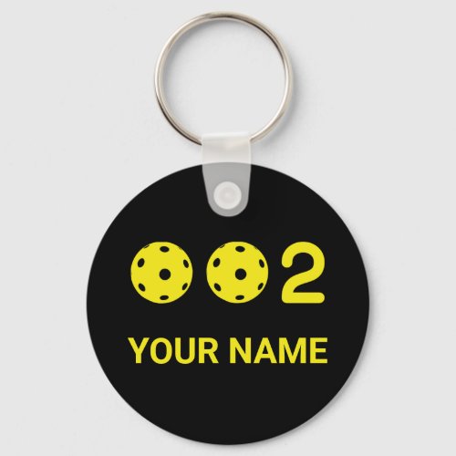 Personalised 0 0 2 Funny Pickleball score Keychain