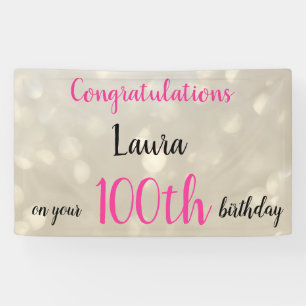 Personalised 100th Birthday Banner