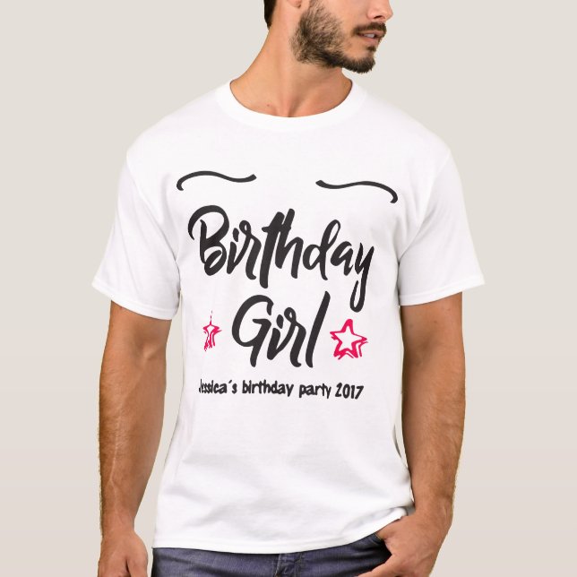 Personalised 18Th 21St 30Th 40Th 50Th Birthday Gir T-Shirt (Front)